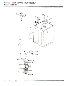 10 - Water Carrying & Pump Assy. (Rev. A-D) parts for Magic Chef Washer W26HY2K from AppliancePartsPros.com