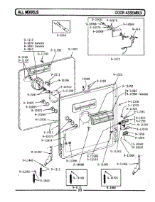 04 - Door Assembly parts for Maytag Dishwasher WC202 from AppliancePartsPros.com