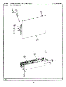 11 - Front Panel & Access Panel parts for Maytag Dishwasher WC504 from AppliancePartsPros.com