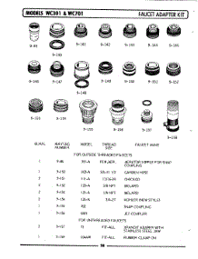 05 - Faucet Adapt Kit (Inside Thread)(Wc701) parts for Maytag Dishwasher WC701 from AppliancePartsPros.com