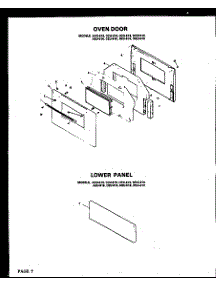 02 - Oven Door parts for Amana Range WCU-516 from AppliancePartsPros.com