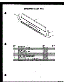 05 - Standard Back Rail parts for Amana Range WCU-516 from AppliancePartsPros.com
