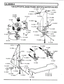 10 - Tub Supports, Base Frame, Motor & Valves parts for Maytag Dishwasher WU100 from AppliancePartsPros.com