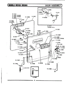 04 - Door Assembly parts for Maytag Dishwasher WU103 from AppliancePartsPros.com