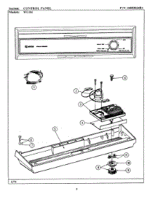 02 - Control Panel parts for Maytag Dishwasher WU104 from AppliancePartsPros.com