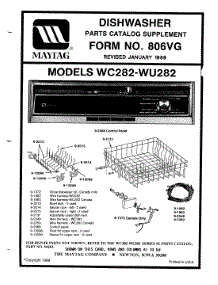 02 - Catalog Supplement (Wc-Wu 282) parts for Maytag Dishwasher WU282 from AppliancePartsPros.com