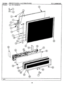 05 - Front Panel & Access Panel parts for Maytag Dishwasher WU284 from AppliancePartsPros.com