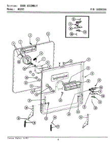 03 - Door Assembly parts for Maytag Dishwasher WU285 from AppliancePartsPros.com