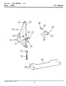 11 - Tub Support (Left) parts for Maytag Dishwasher WU285 from AppliancePartsPros.com