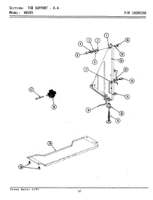 12 - Tub Support (Right) parts for Maytag Dishwasher WU285 from AppliancePartsPros.com