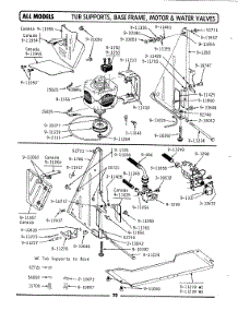 10 - Tub Supports, Base Frame, Motor & Valves parts for Maytag Dishwasher WU301 from AppliancePartsPros.com