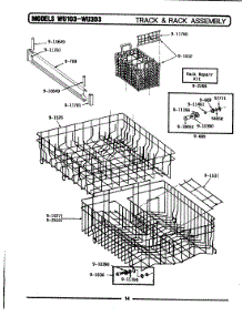 08 - Track & Rack Assembly parts for Maytag Dishwasher WU303 from AppliancePartsPros.com