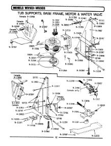 10 - Tub Supports, Base Frame, Motor & Valves parts for Maytag Dishwasher WU303 from AppliancePartsPros.com
