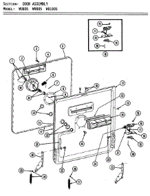 03 - Door Assembly parts for Maytag Dishwasher WU805 from AppliancePartsPros.com