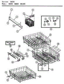 08 - Racks parts for Maytag Dishwasher WU805 from AppliancePartsPros.com