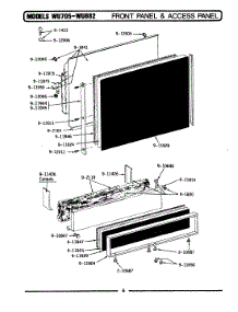 05 - Front Panel & Access Panel parts for Maytag Dishwasher WU882 from AppliancePartsPros.com