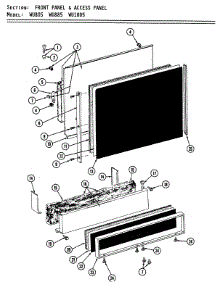04 - Front Panel & Access Panel parts for Maytag Dishwasher WU885 from AppliancePartsPros.com