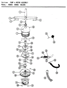 07 - Pump & Motor Assembly parts for Maytag Dishwasher WU885 from AppliancePartsPros.com
