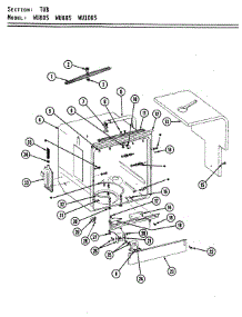 10 - Tub parts for Maytag Dishwasher WU885 from AppliancePartsPros.com