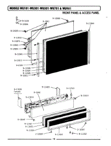04 - Front Panel & Access Panel parts for Maytag Dishwasher WU901 from AppliancePartsPros.com