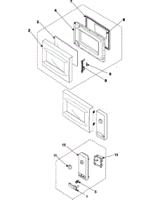 02 - Control Panel / Door Assembly parts for Samsung Microwave WW600 from AppliancePartsPros.com
