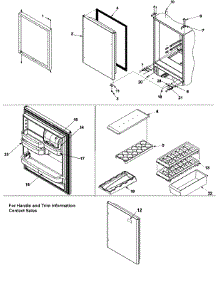 08 - Refrigerator Door parts for Amana Refrigerator XRBS017BB / PXRBS017BB1 from AppliancePartsPros.com