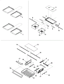 09 - Refrigerator Shelving parts for Amana Refrigerator XRBS017BW / PXRBS017BW1 from AppliancePartsPros.com