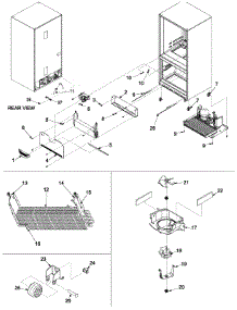 04 - Evaporator Area & Rollers parts for Amana Refrigerator XRBS209BBR / PXRBS209BB0 from AppliancePartsPros.com