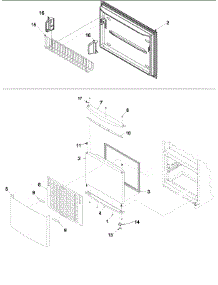 05 - Freezer Door parts for Amana Refrigerator XRBS209BWR / PXRBS209BW0 from AppliancePartsPros.com