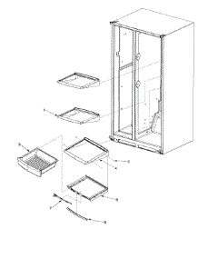 04 - Deli And Ref Shelf parts for Amana Refrigerator XRSS204BB / PXRSS204BB0 from AppliancePartsPros.com