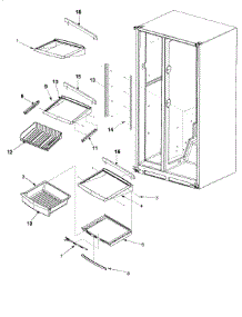 04 - Deli And Ref Shelf parts for Amana Refrigerator XRSS267BB / PXRSS267RBB1 from AppliancePartsPros.com