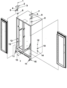 10 - Hinges parts for Amana Refrigerator XRSS267BB / PXRSS267RBB1 from AppliancePartsPros.com