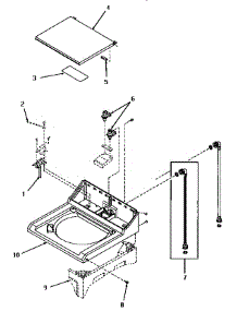 02 - Cab Top, Lid, Switch, Inlet Vlv & Hoses parts for Amana Washer YA1200 from AppliancePartsPros.com