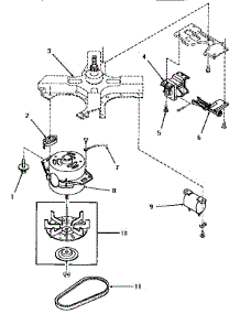 08 - Motor, Belt And Solenoid parts for Amana Washer YA1200 from AppliancePartsPros.com