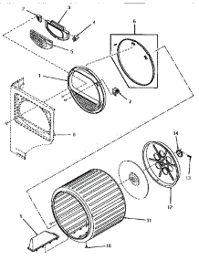 06 - Lint Filter And Drum Assy parts for Amana Dryer YE1243 from AppliancePartsPros.com