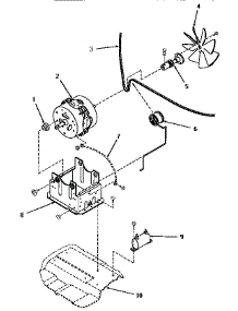 08 - Motor And Base parts for Amana Dryer YE1243 from AppliancePartsPros.com
