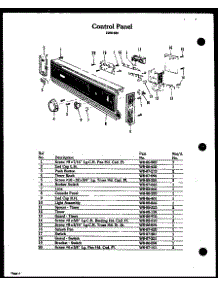 05 - Control Panel parts for Amana Dishwasher ZDW-850 from AppliancePartsPros.com
