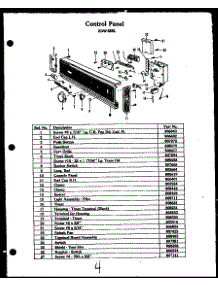 05 - Control Panel parts for Amana Dishwasher ZDW-855L from AppliancePartsPros.com