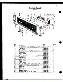 04 - Control Panel parts for Amana Dishwasher ZDW-860 from AppliancePartsPros.com