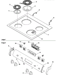 03 - Main Top & Control Panel parts for Amana Range ZRRSC8050WW / P1130671NWW from AppliancePartsPros.com