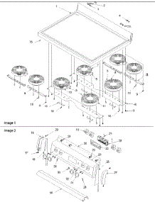 03 - Main Top And Backguard parts for Amana Range ZRT6510WW / P1143490NWW from AppliancePartsPros.com