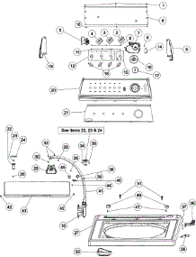03 - Control Panel & Top parts for Admiral Washer AAV8005EWW from AppliancePartsPros.com