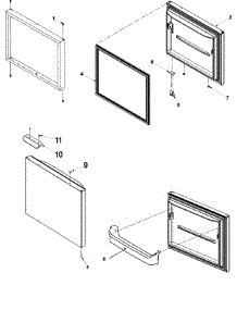 05 - Freezer Door parts for Amana Refrigerator ABB2221FEW from AppliancePartsPros.com