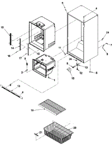 06 - Interior Cabinet & Freezer Shelving parts for Amana Refrigerator ABB2221FEW from AppliancePartsPros.com