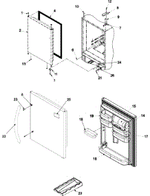 08 - Refrigerator Door parts for Amana Refrigerator ABL1927FES / ABL1927FES0 from AppliancePartsPros.com