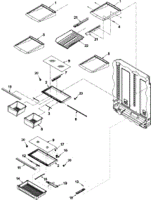 09 - Refrigerator Shelving parts for Amana Refrigerator ABR2527FES / ABR2527FEX0 from AppliancePartsPros.com