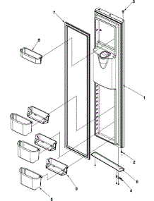 08 - Freezer Door parts for Amana Refrigerator ACD2238HTS from AppliancePartsPros.com