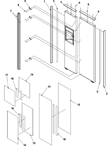 11 - Handles And Trim parts for Amana Refrigerator ACD2238HTS from AppliancePartsPros.com