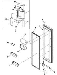 17 - Refrigerator Door parts for Amana Refrigerator ACD2238HTS from AppliancePartsPros.com