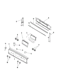 02 - Control Panel parts for Amana Range AER5511ACW from AppliancePartsPros.com